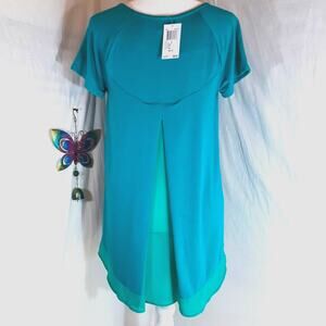 Rayon & Chiffon Split Back Tunic ~ Premise ~ Small